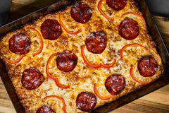 Scandinavian Detroit-style Pizza: Lørdagspizza