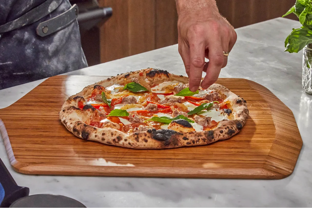 Spicy Sweet Sausage and Pepper Pizza