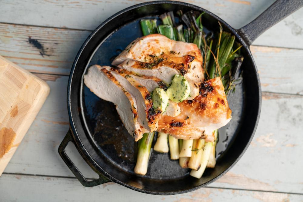 Roast Turkey &amp; Baby Leeks with Herb Butter — Ooni New Zealand
