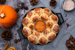 Pumpkin Spice and Chocolate Stuffed Dough Balls