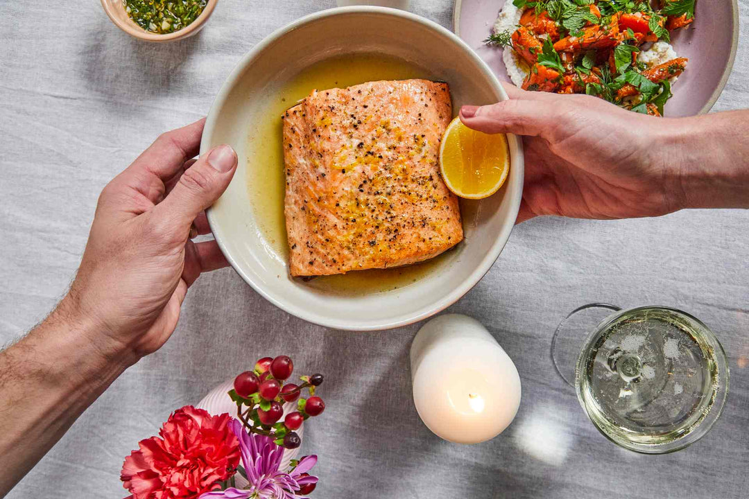 Crispy, Tender Salmon with Roasted Lemons