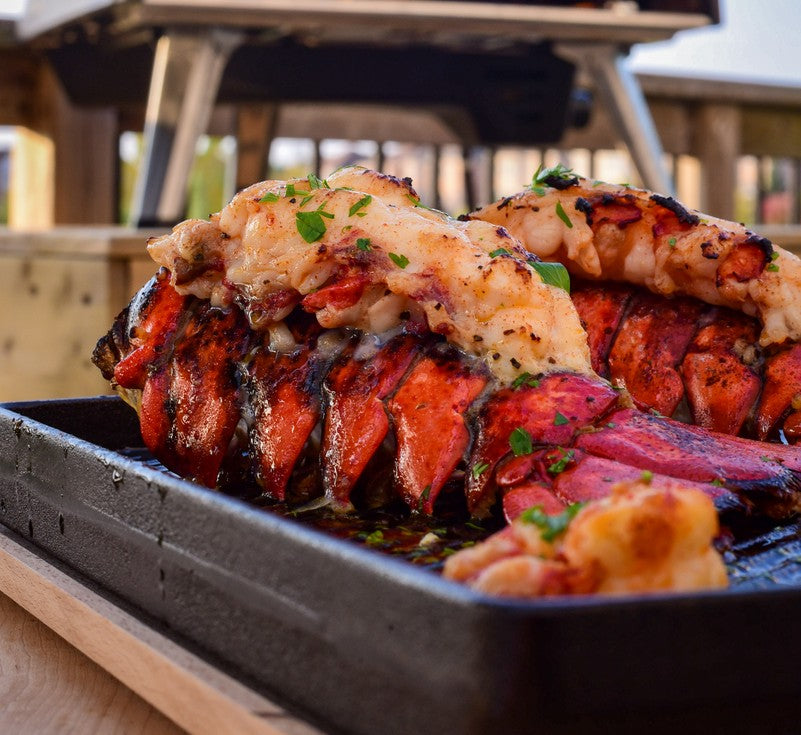 Garlic Butter Lobster Tails and Spicy Wild Shrimp